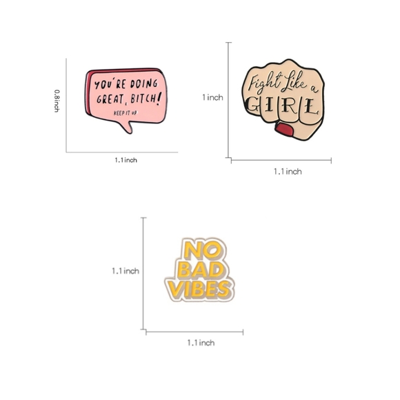 Girl Power Pin Set - Picture 3 of 3